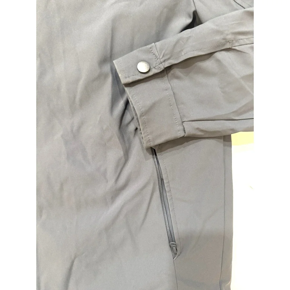 Mens Fashion Jacket‎ Mens Small Gray Lightweight Pockets Casual Windbreaker